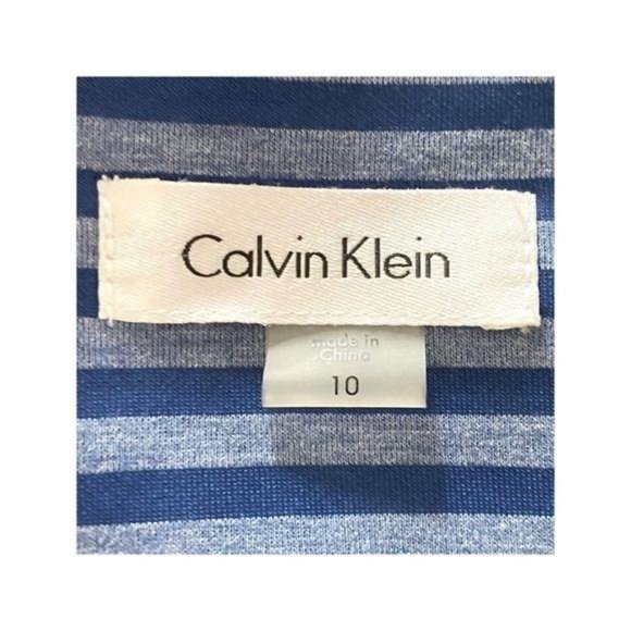 Calvin Klein Sleeveless Striped Scuba Knit Sheath - Picture 11 of 12